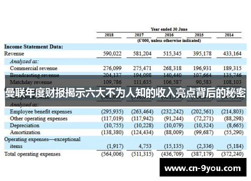 曼联年度财报揭示六大不为人知的收入亮点背后的秘密