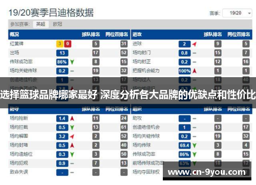 选择篮球品牌哪家最好 深度分析各大品牌的优缺点和性价比